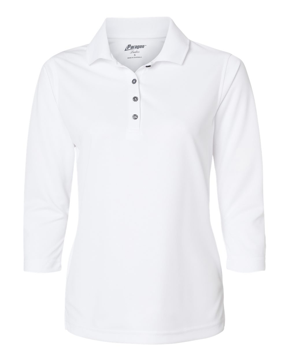 Paragon Women's Lady Palm Three-Quarter Sleeve Polo. 120 - White