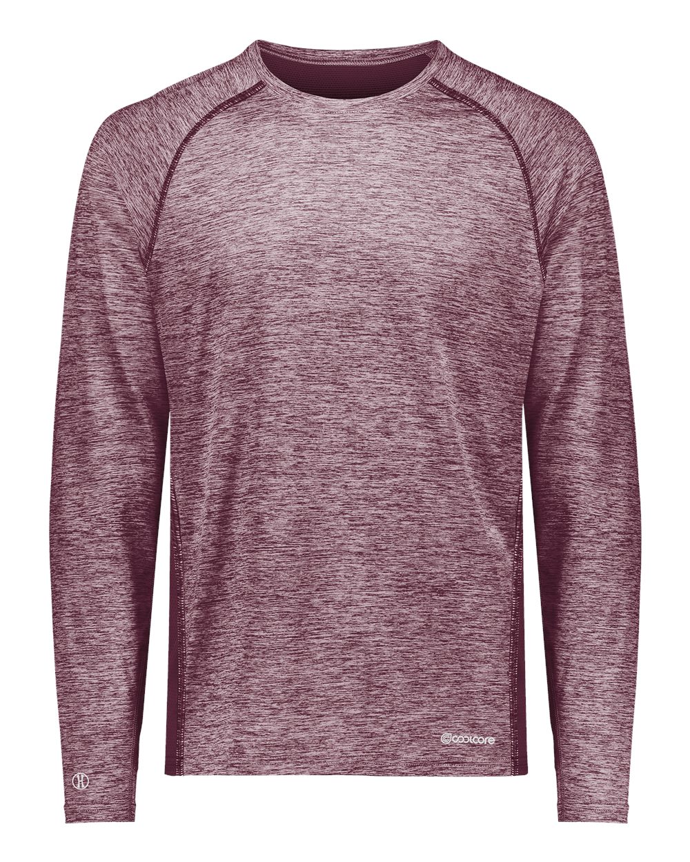 Holloway Men's Electrify CoolCore® Long Sleeve T-Shirt. 222570 - Maroon Heather