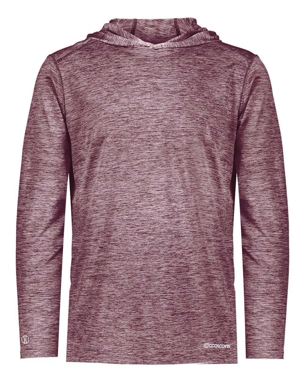 Holloway Men's Electrify CoolCore® Hooded Sweatshirt. 222589 - Maroon Heather