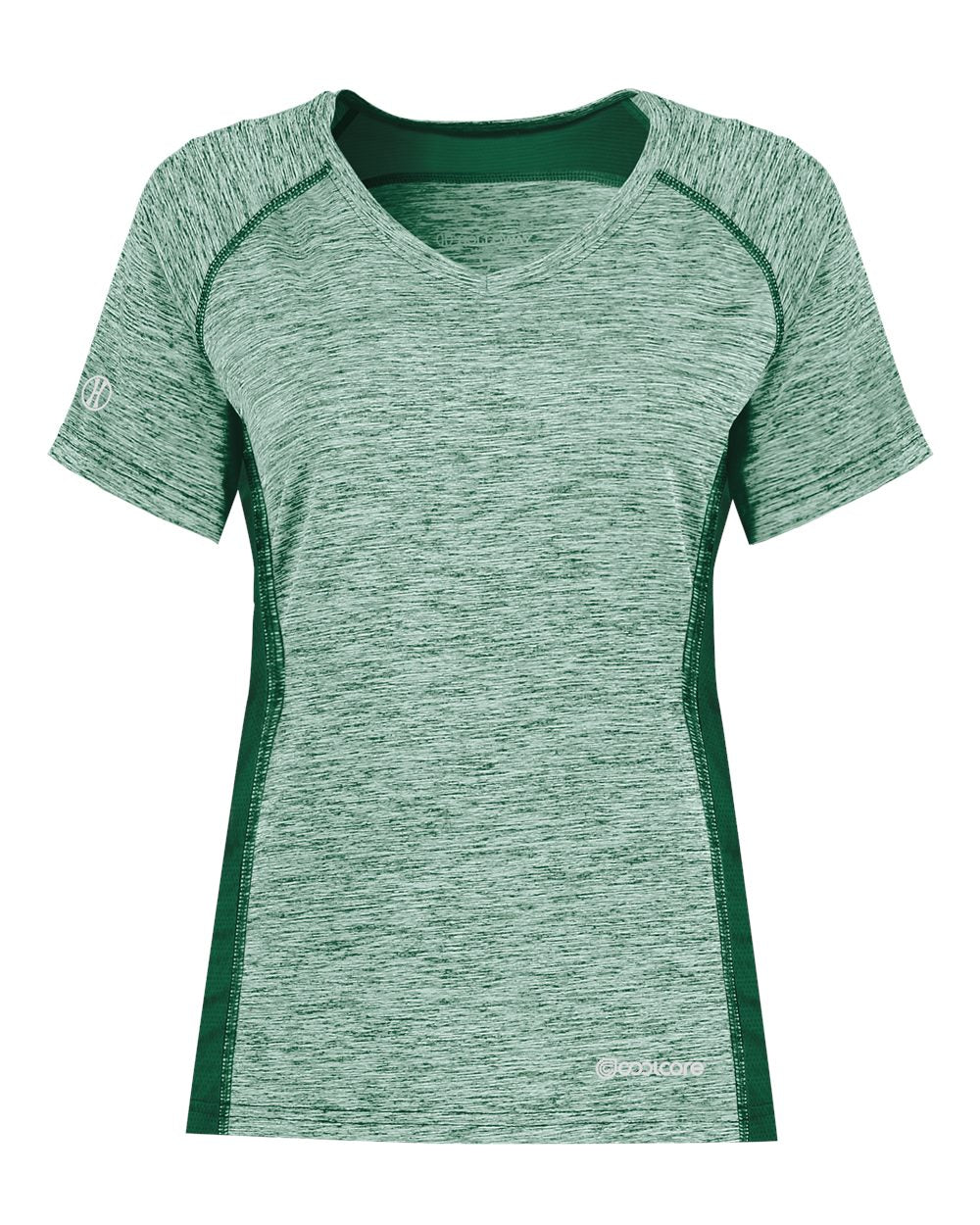 Holloway Women's Electrify CoolCore® V-Neck T-Shirt. 222771 - Dark Green Heather