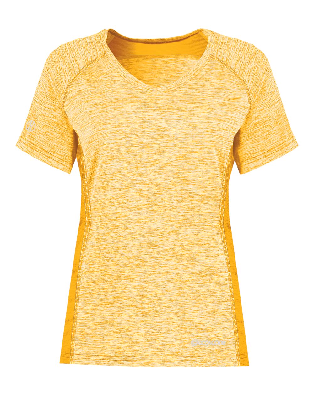 Holloway Women's Electrify CoolCore® V-Neck T-Shirt. 222771 - Gold Heather
