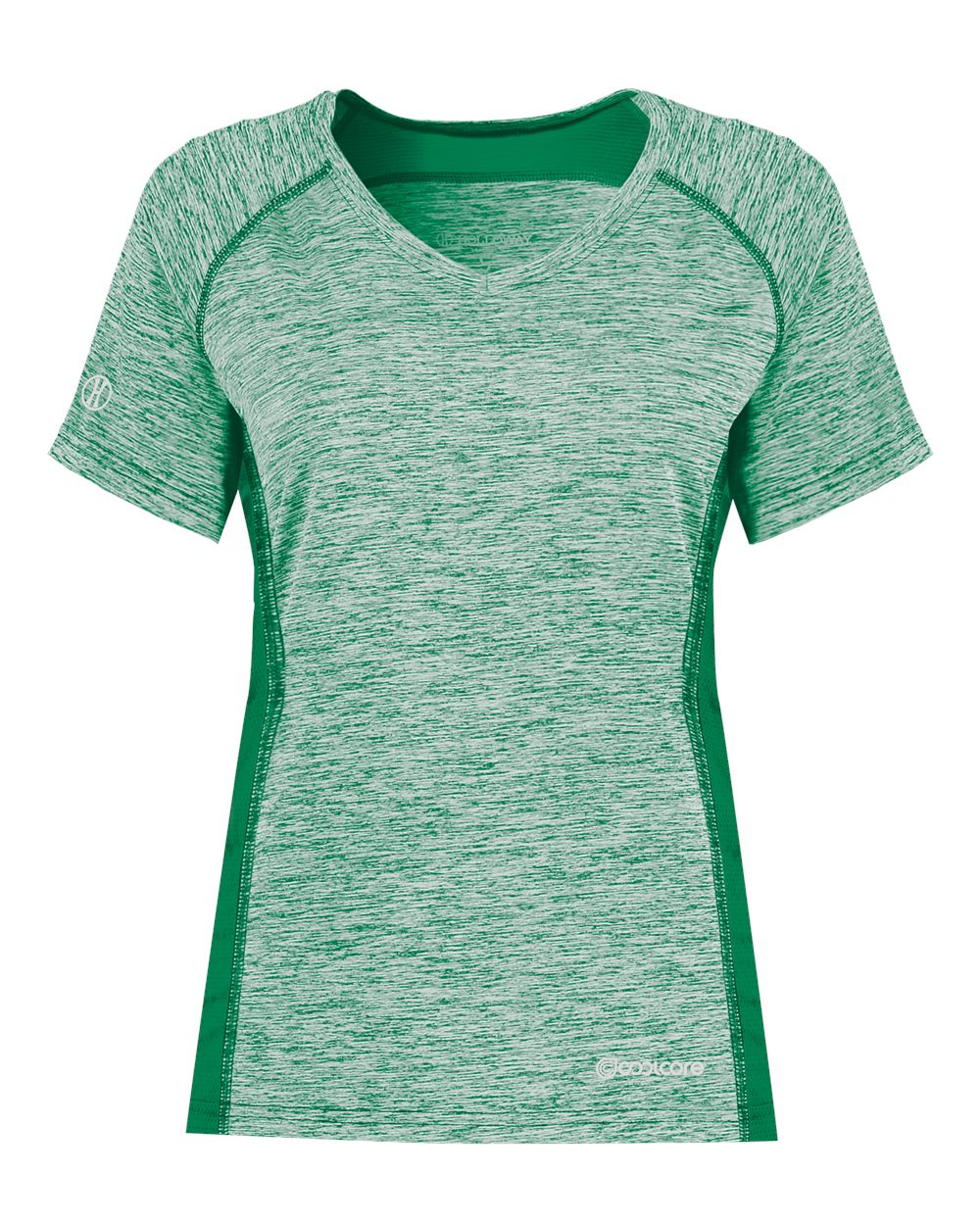 Holloway Women's Electrify CoolCore® V-Neck T-Shirt. 222771 - Kelly Heather