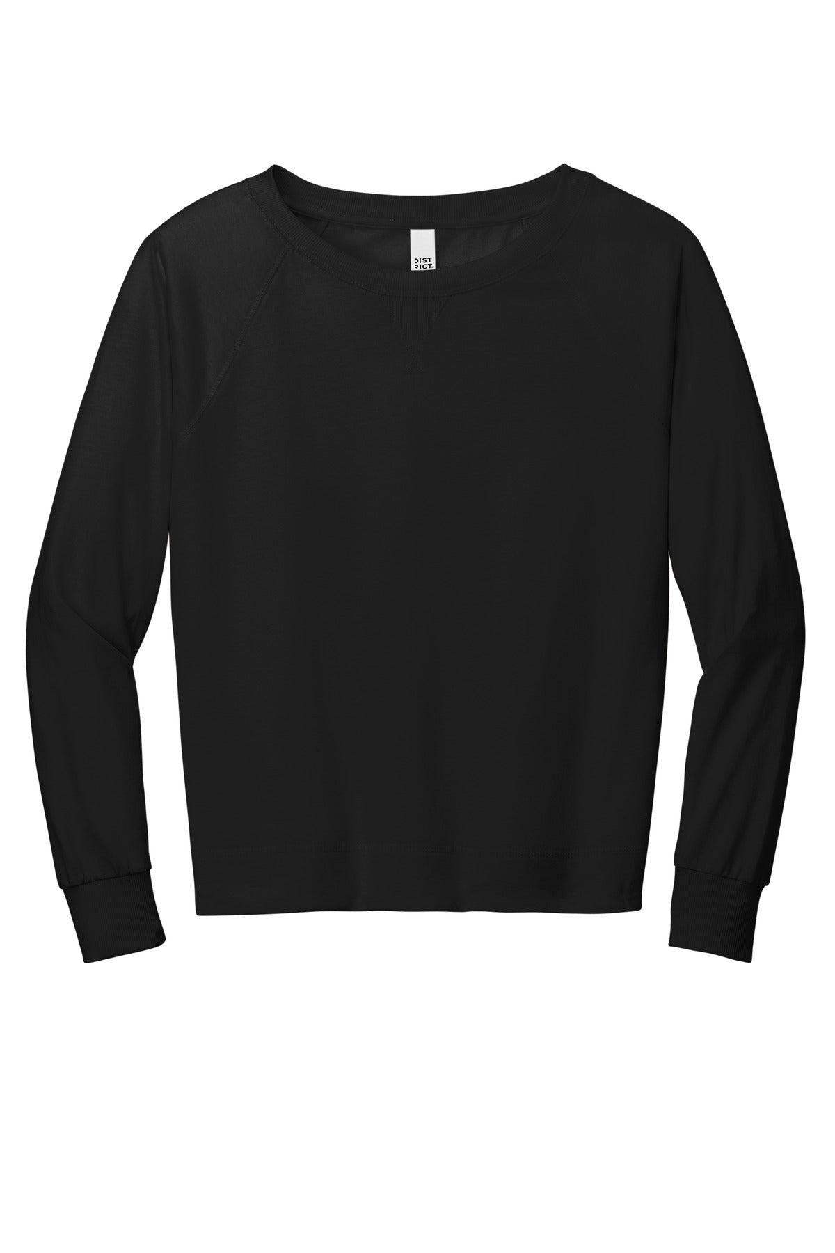 District® Women's Featherweight French Terry Long Sleeve Crewneck DT672 - hero
