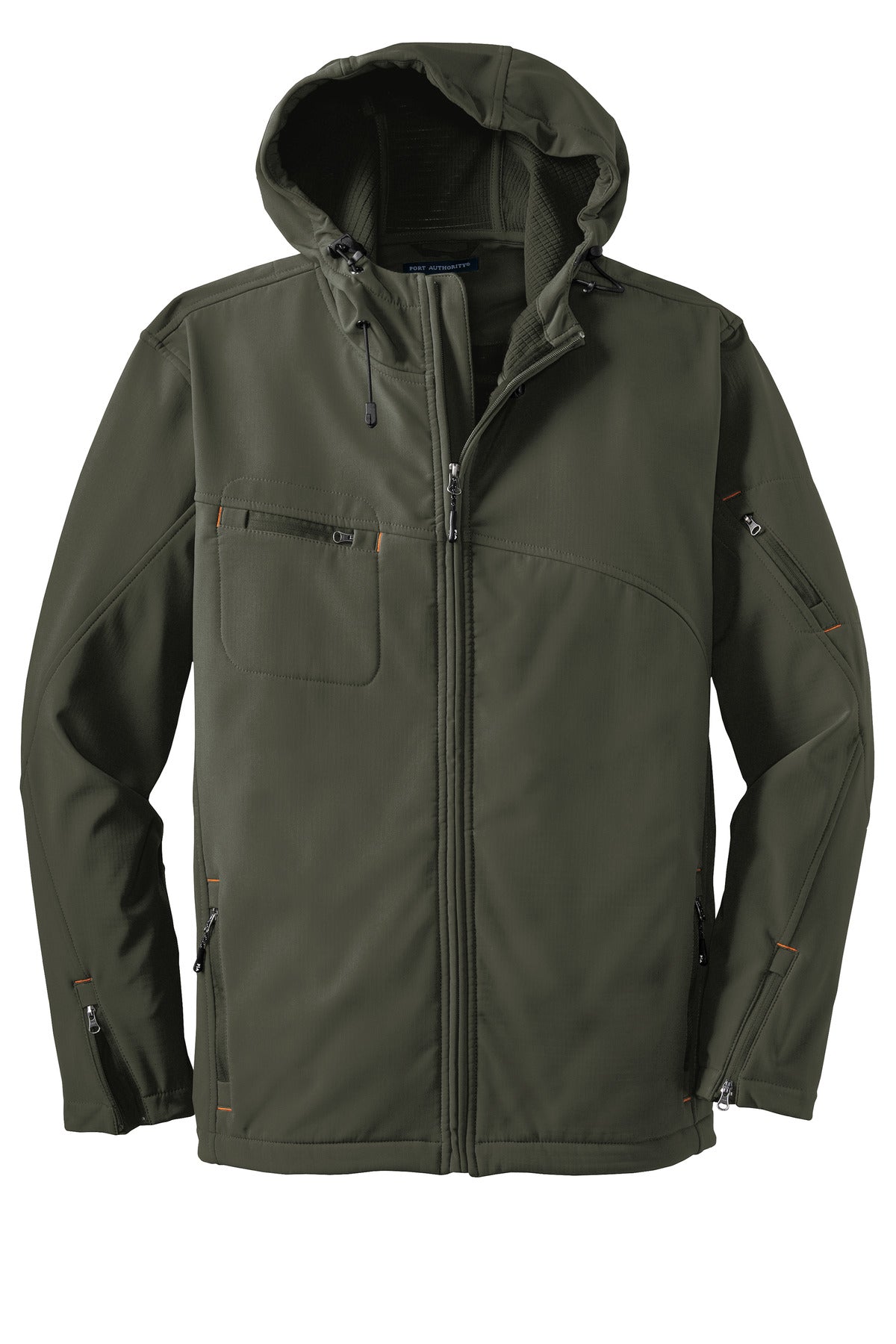 Port Authority® Textured Hooded Soft Shell Jacket. J706