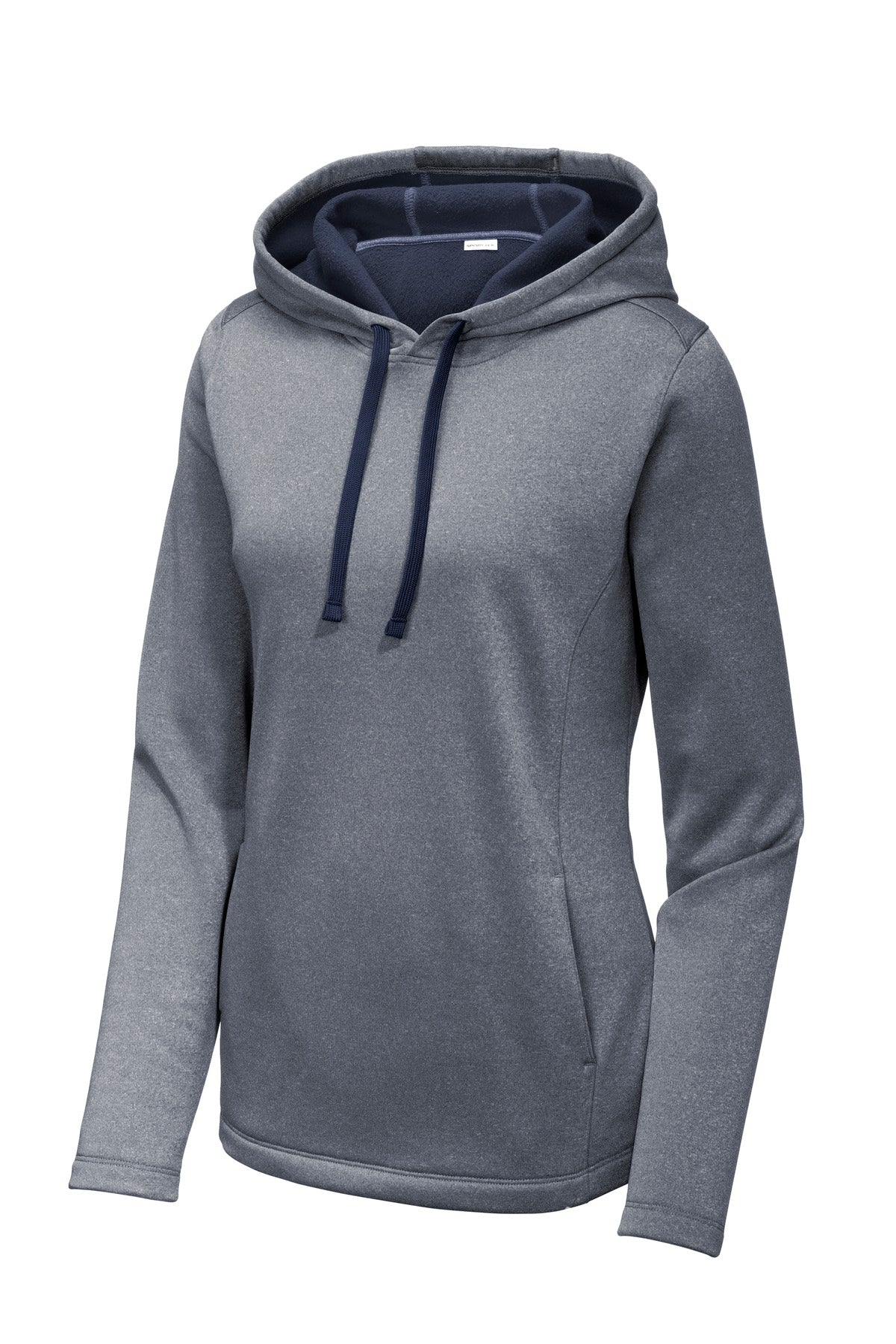Sport-Tek ® Women's PosiCharge ® Sport-Wick ® Heather Fleece Hooded Pullover. LST264