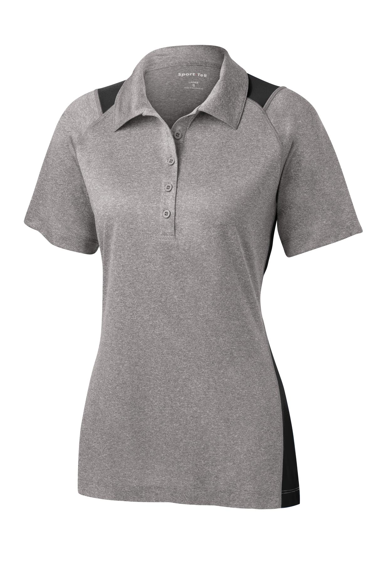Sport-Tek® Women's Heather Colorblock Contender Polo. LST665 - hero