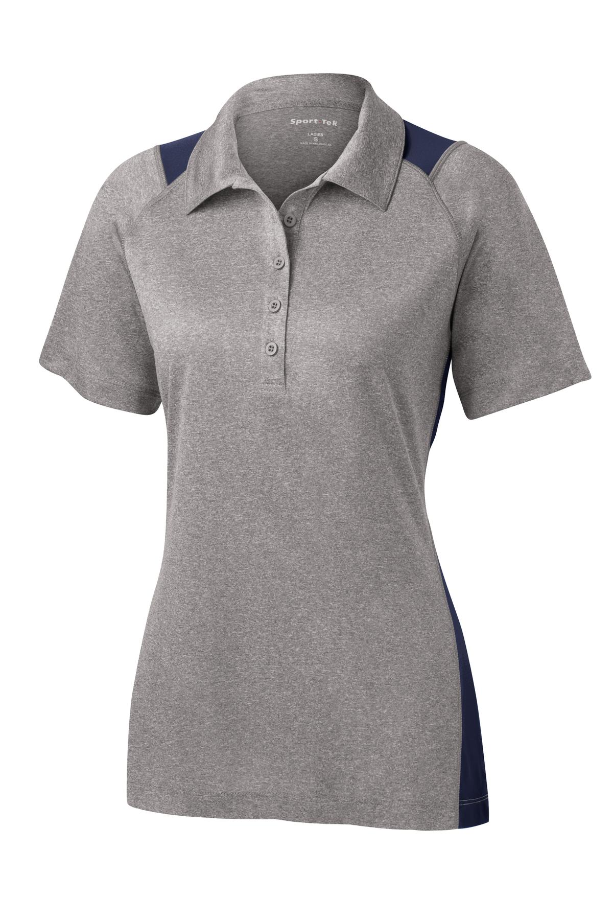 Sport-Tek® Women's Heather Colorblock Contender Polo. LST665