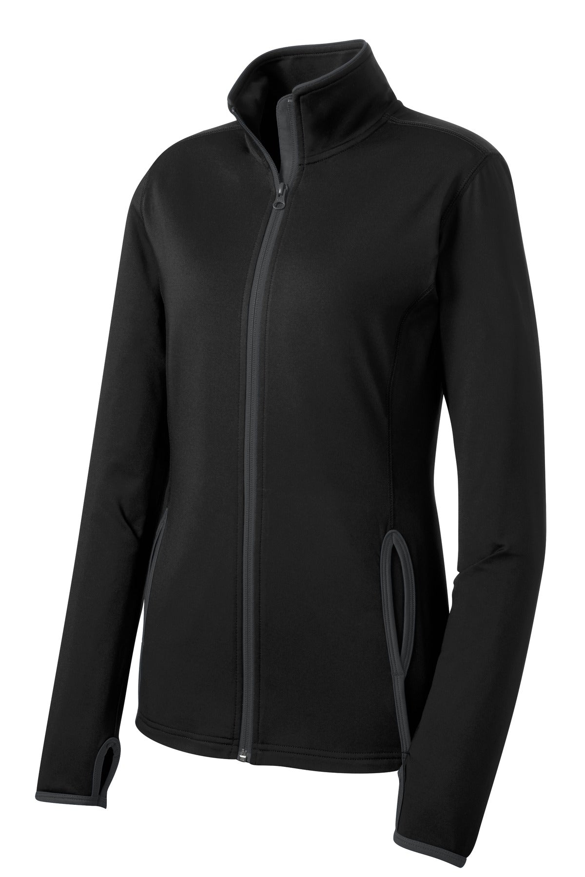 Sport-Tek® Women's Sport-Wick® Stretch Contrast Full-Zip Jacket. LST853 - hero