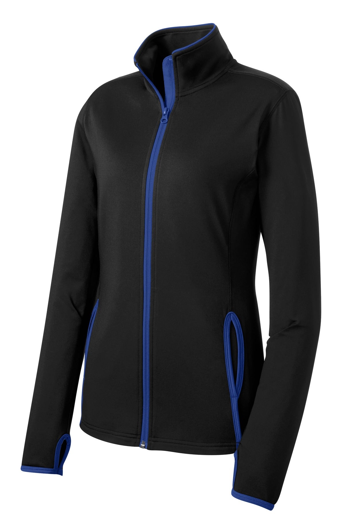 Sport-Tek® Women's Sport-Wick® Stretch Contrast Full-Zip Jacket. LST853