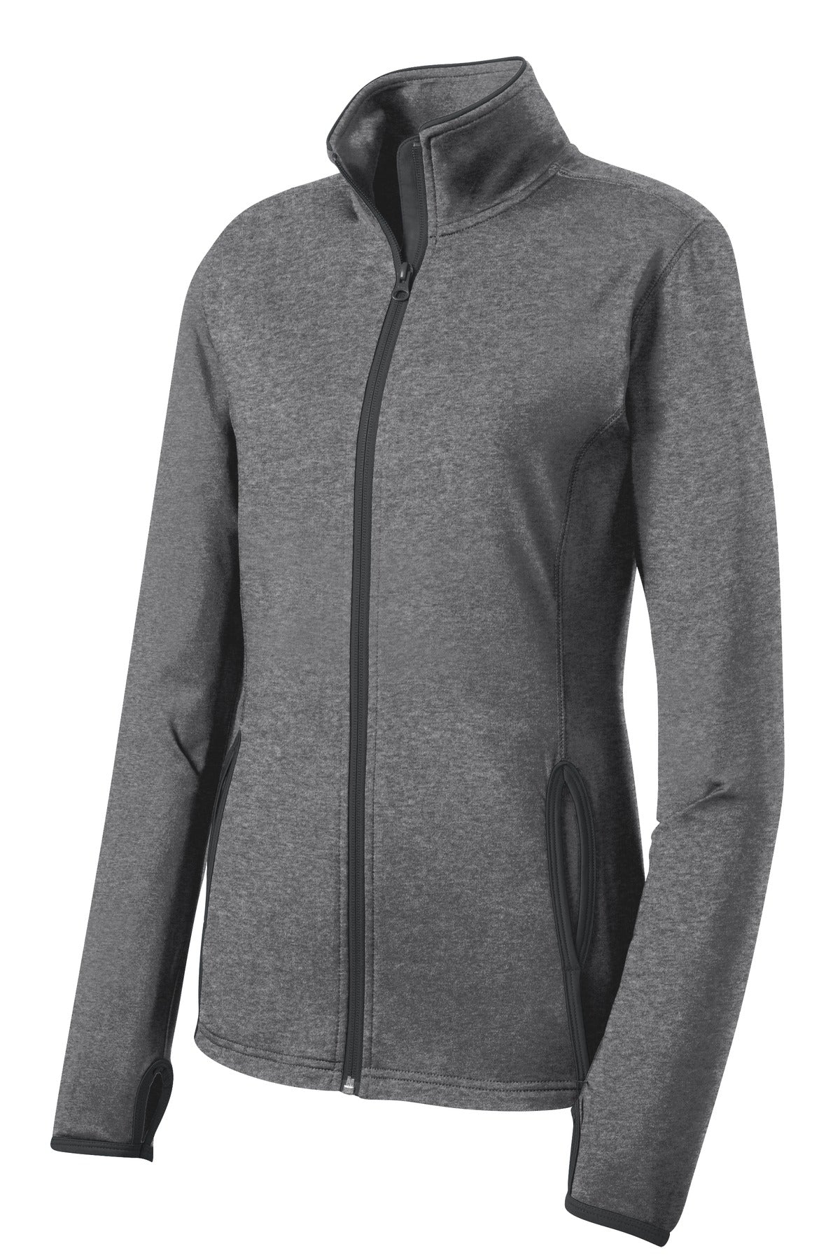 Sport-Tek® Women's Sport-Wick® Stretch Contrast Full-Zip Jacket. LST853
