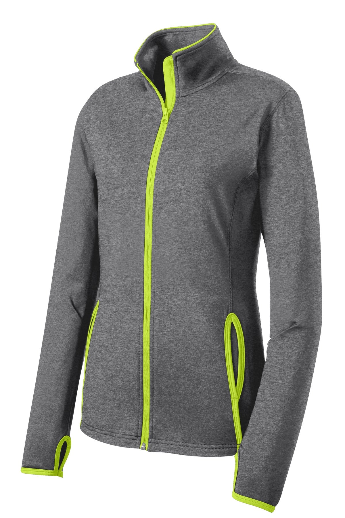 Sport-Tek® Women's Sport-Wick® Stretch Contrast Full-Zip Jacket. LST853
