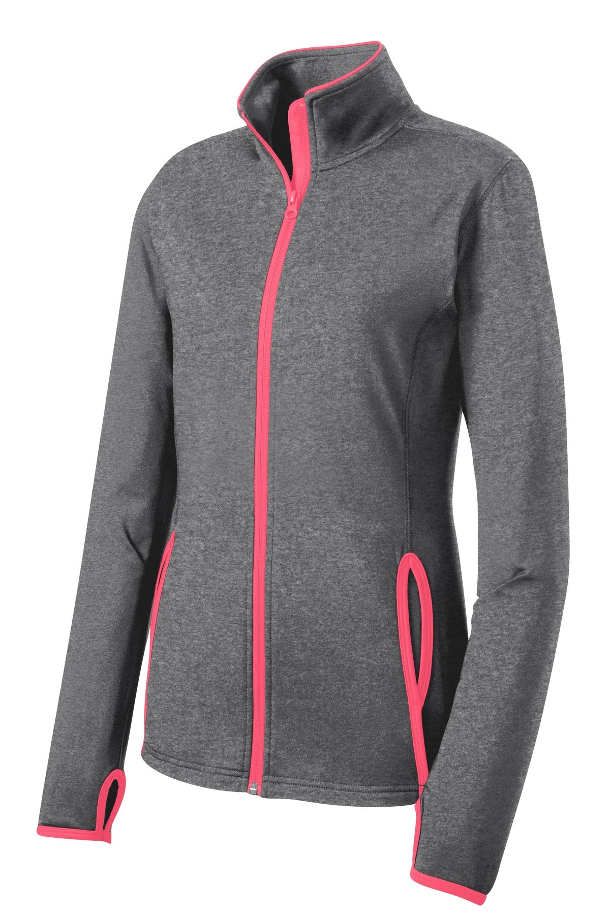 Sport-Tek® Women's Sport-Wick® Stretch Contrast Full-Zip Jacket. LST853