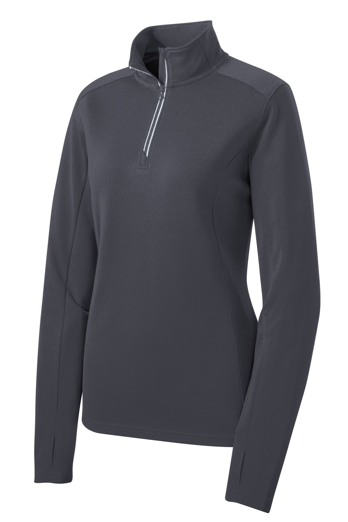 Sport-Tek® Women's Sport-Wick® Textured 1/4-Zip Pullover. LST860