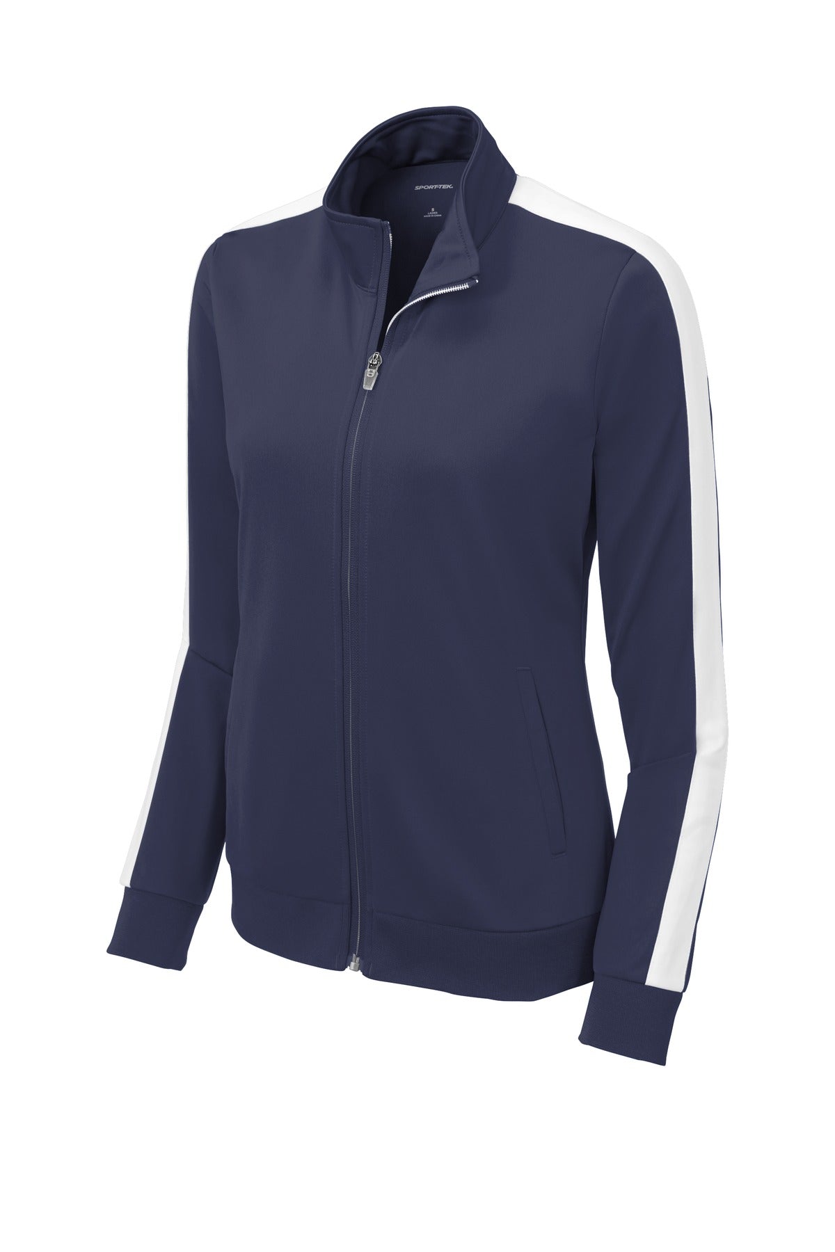 Sport-Tek ® Women's Tricot Sleeve Stripe Track Jacket. LST94