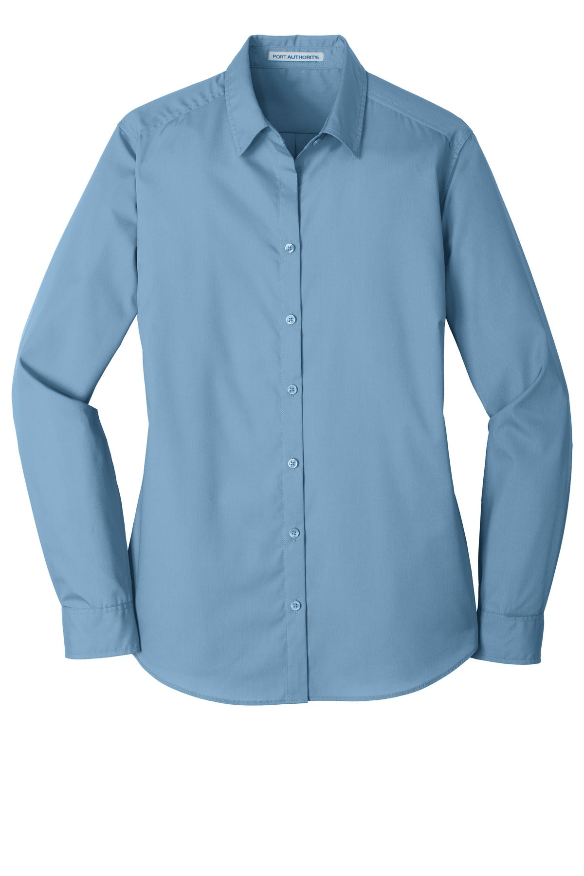 Port Authority® Women's Long Sleeve Carefree Poplin Shirt. LW100