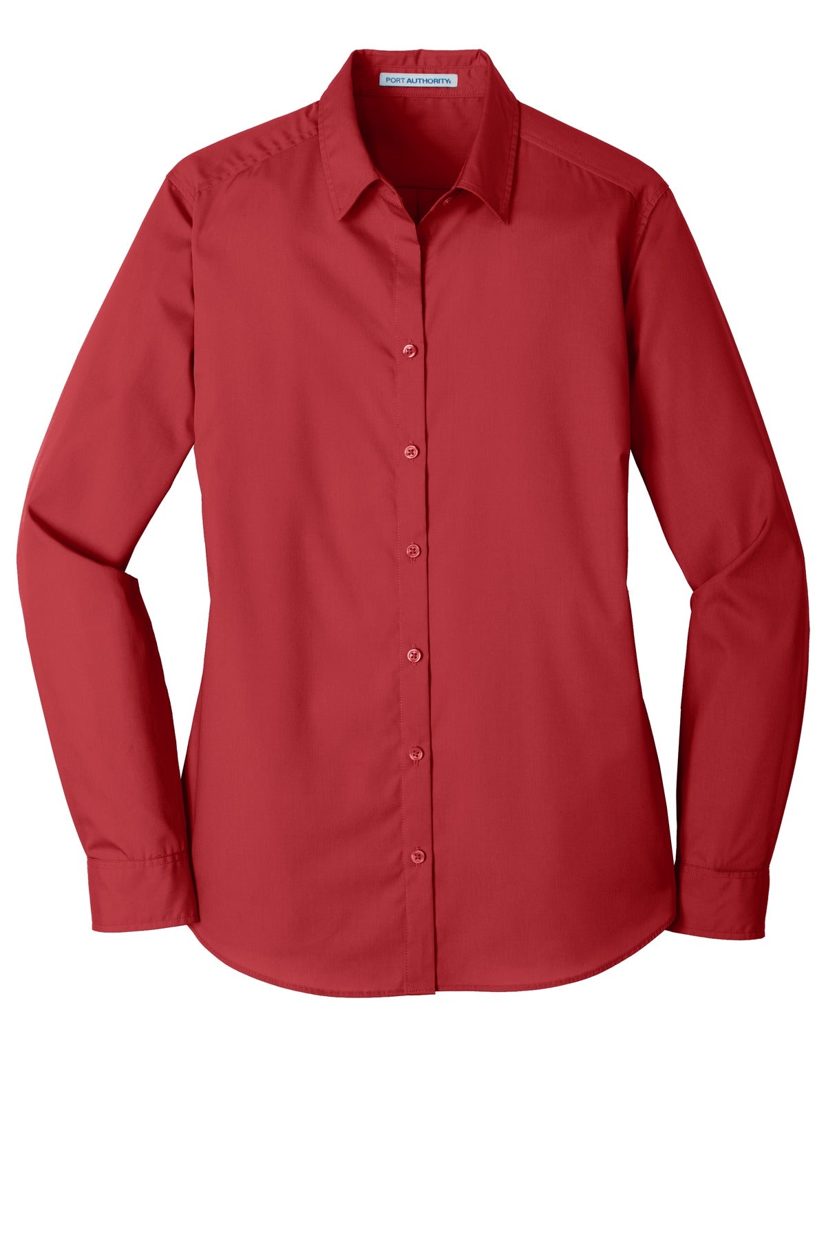 Port Authority® Women's Long Sleeve Carefree Poplin Shirt. LW100