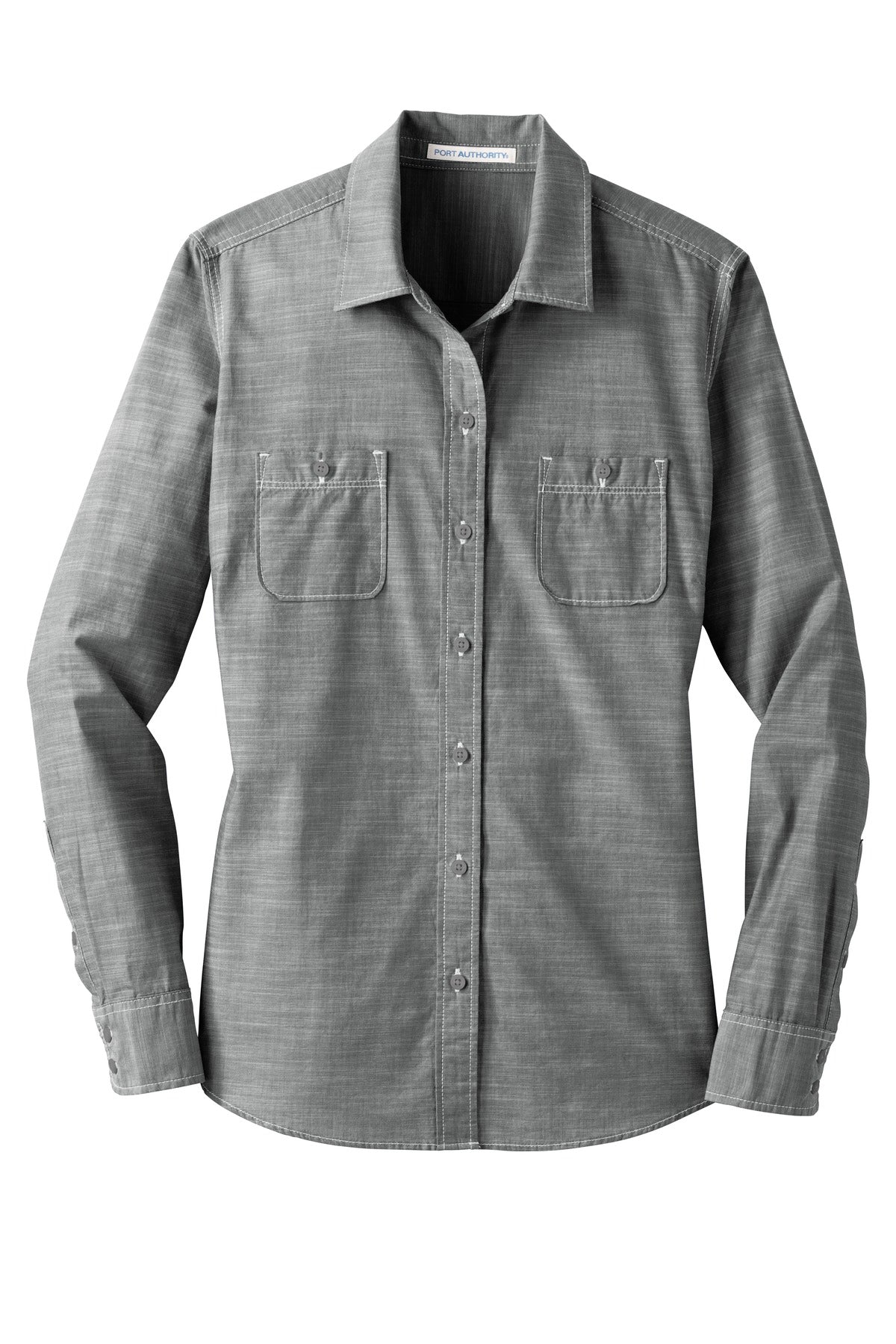 Port Authority® Women's Slub Chambray Shirt. LW380 - hero