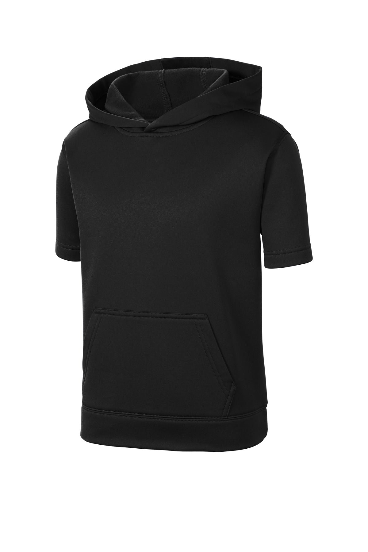Sport-Tek ® Youth Sport-Wick ® Fleece Short Sleeve Hooded Pullover. YST251 - hero