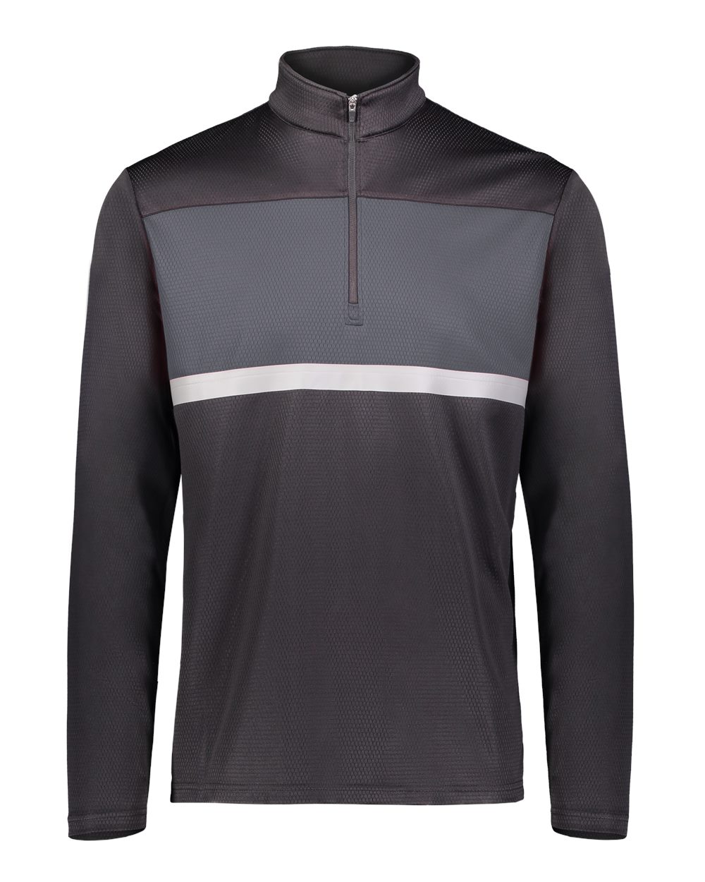 Holloway Men's Dry-Excel™ Prism Bold Quarter-Zip Pullover. 222591 - Black/ Carbon