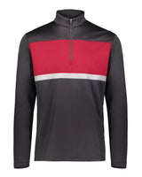 Holloway Men's Dry-Excel™ Prism Bold Quarter-Zip Pullover. 222591 - Black/ Scarlet