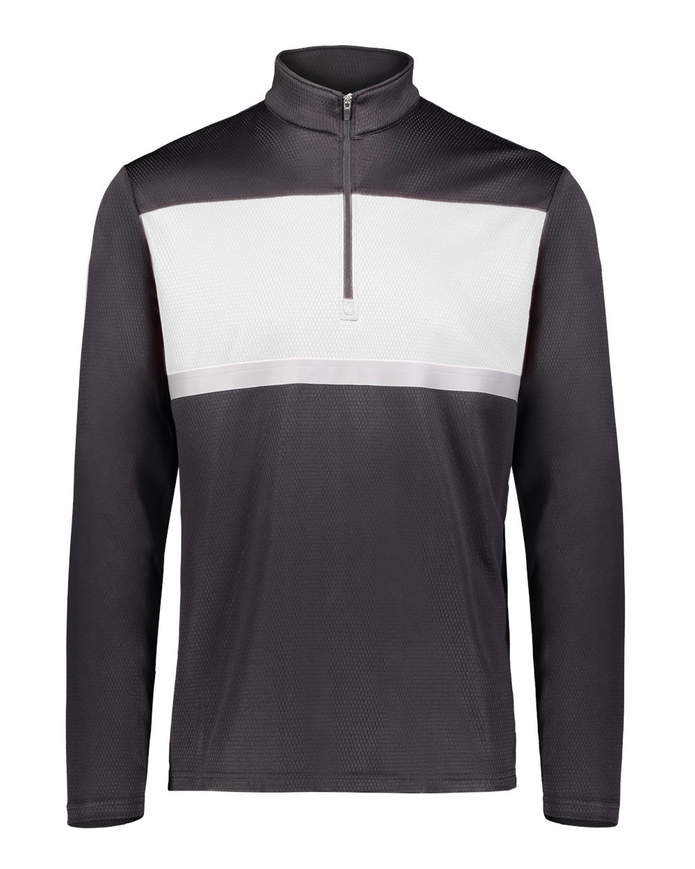 Holloway Men's Dry-Excel™ Prism Bold Quarter-Zip Pullover. 222591 - Black/ White