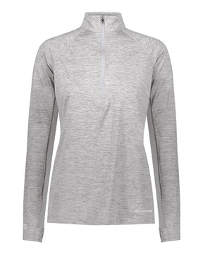 Holloway Women's Electrify CoolCore® Quarter-Zip Pullover. 222774 - Athletic Grey Heather