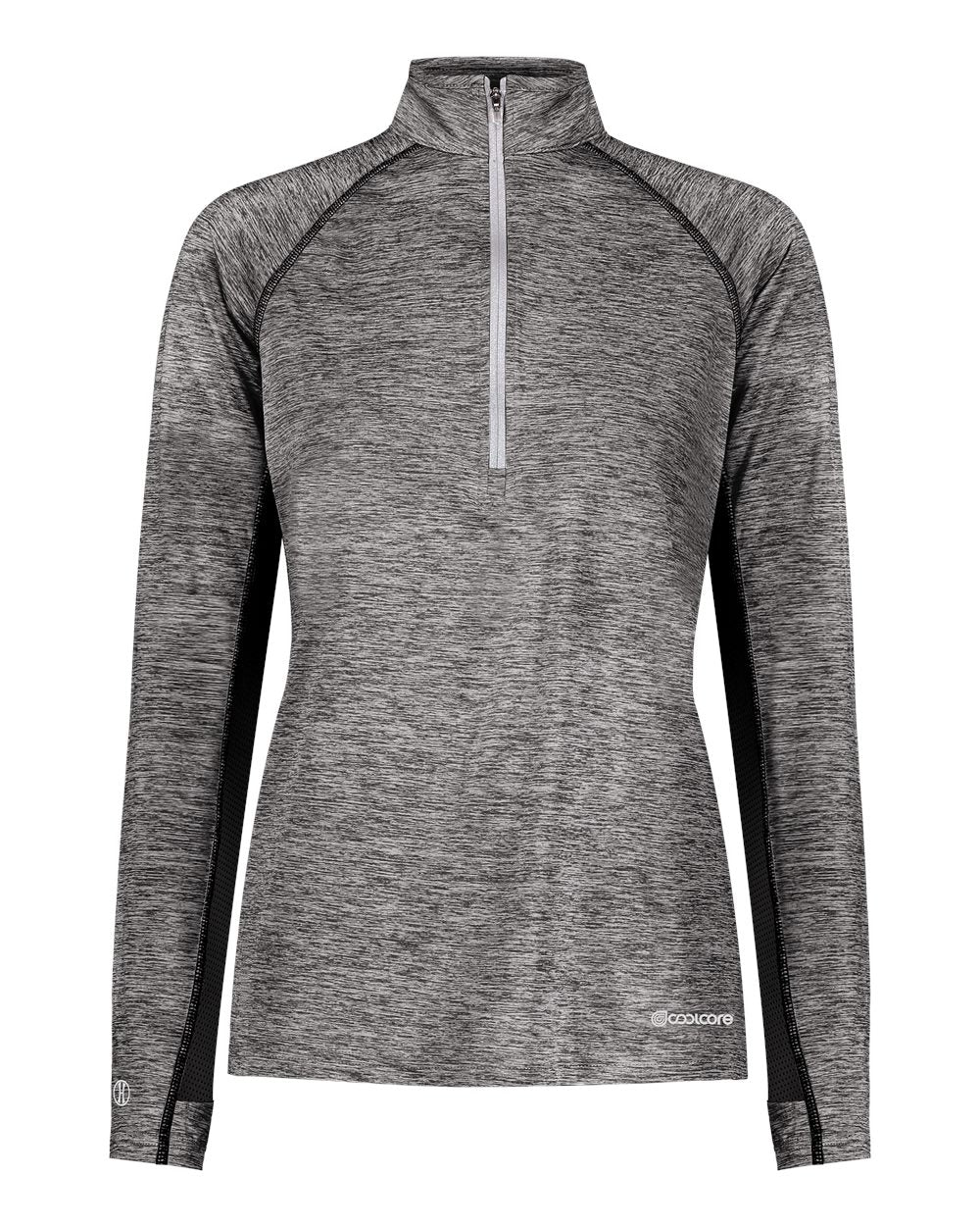 Holloway Women's Electrify CoolCore® Quarter-Zip Pullover. 222774 - Black Heather
