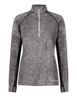 Holloway Women's Electrify CoolCore® Quarter-Zip Pullover. 222774 - Black Heather