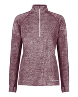 Holloway Women's Electrify CoolCore® Quarter-Zip Pullover. 222774 - Maroon Heather