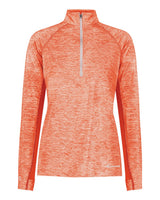 Holloway Women's Electrify CoolCore® Quarter-Zip Pullover. 222774 - Orange Heather