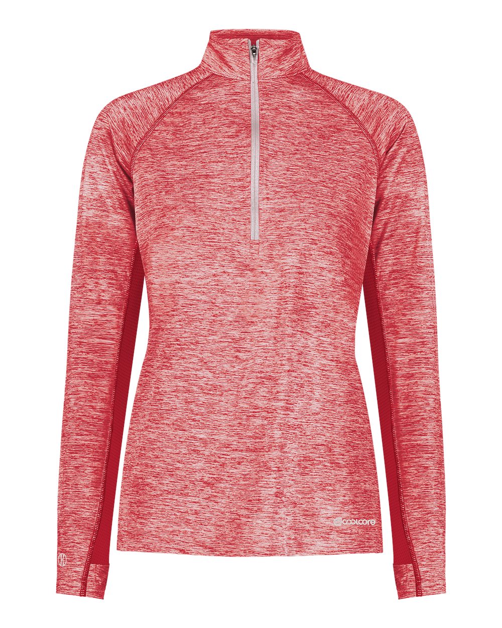 Holloway Women's Electrify CoolCore® Quarter-Zip Pullover. 222774 - Scarlet Heather
