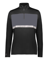 Holloway Women's Prism Bold Quarter-Zip Pullover. 222791 - Black/ Carbon