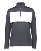 Holloway Women's Prism Bold Quarter-Zip Pullover. 222791 - Carbon/ White