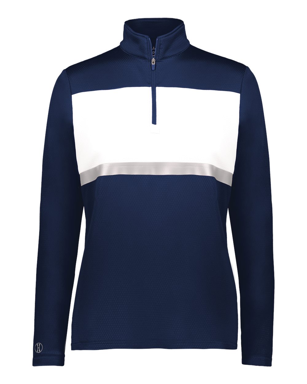 Holloway Women's Prism Bold Quarter-Zip Pullover. 222791 - Navy/ White
