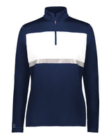 Holloway Women's Prism Bold Quarter-Zip Pullover. 222791 - Navy/ White