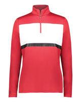 Holloway Women's Prism Bold Quarter-Zip Pullover. 222791 - Scarlet/ White