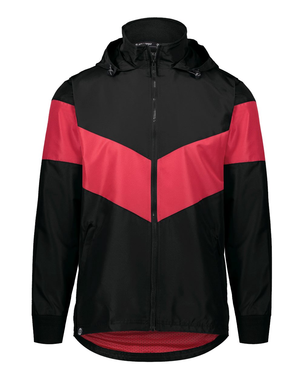 Holloway Men's Potomac Hooded Jacket. 229527 - Black/ Scarlet