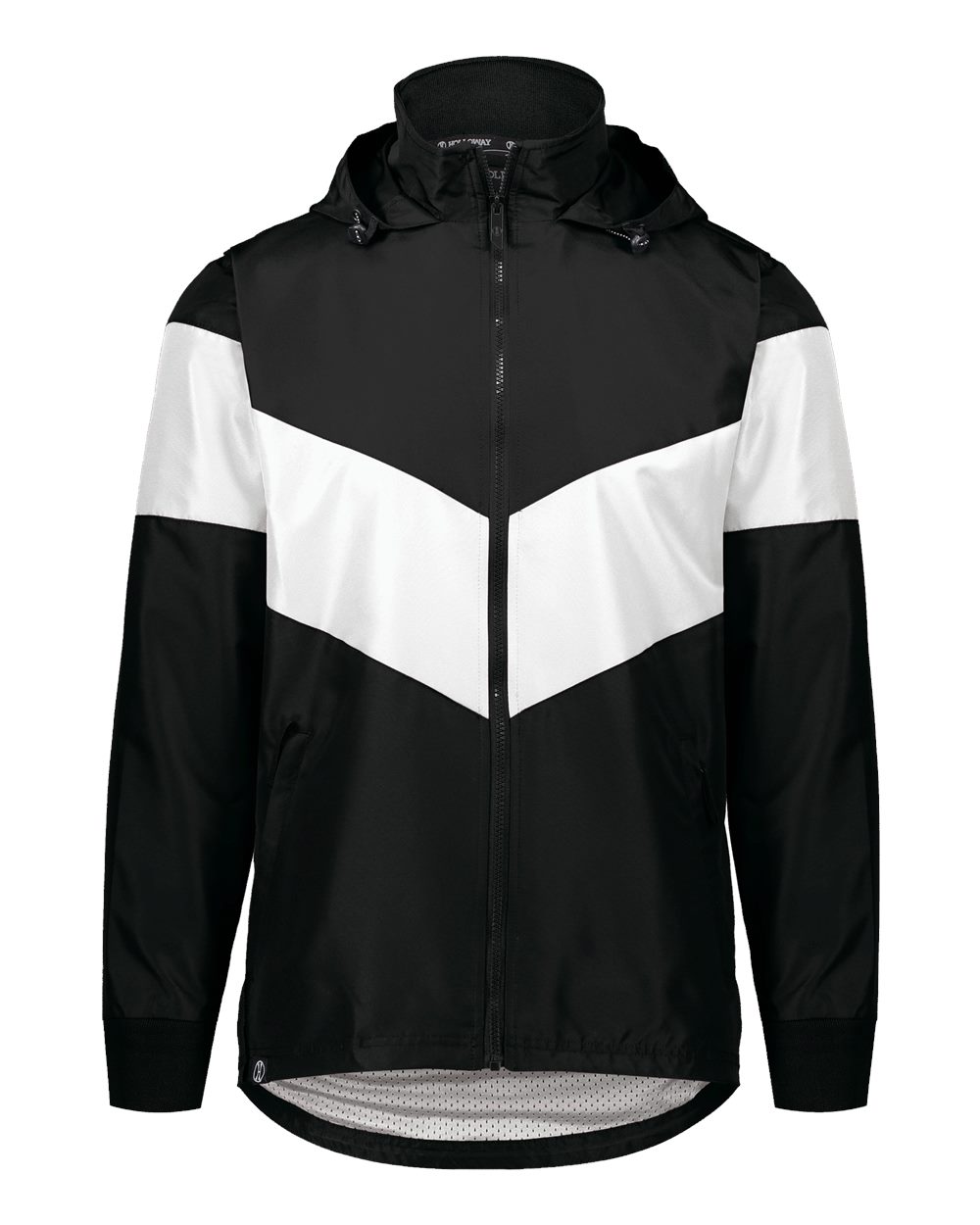 Holloway Men's Potomac Hooded Jacket. 229527 - Black/ White