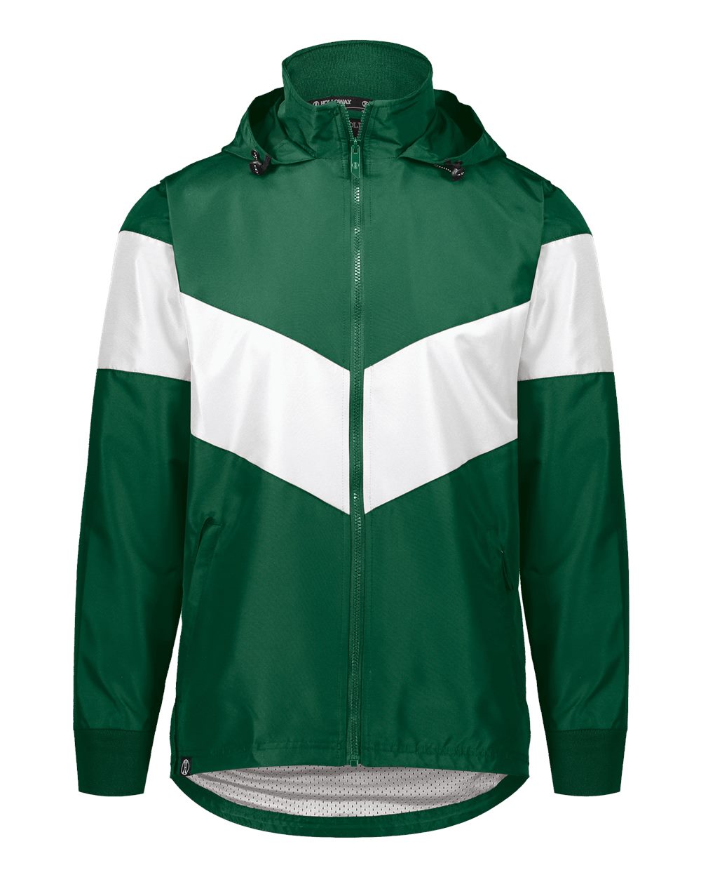 Holloway Men's Potomac Hooded Jacket. 229527 - Dark Green/ White