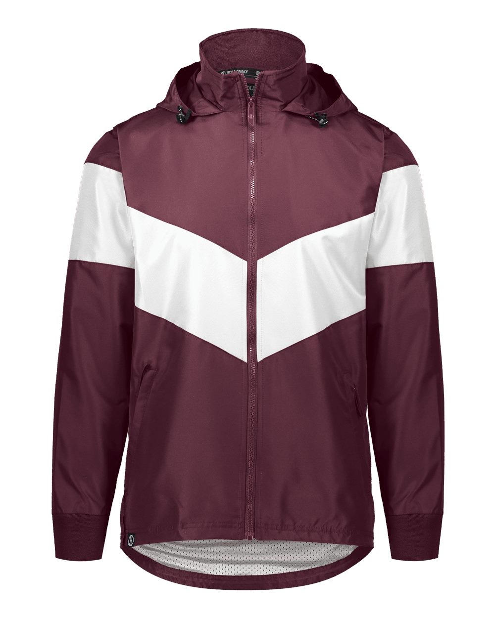 Holloway Men's Potomac Hooded Jacket. 229527 - Maroon/ White