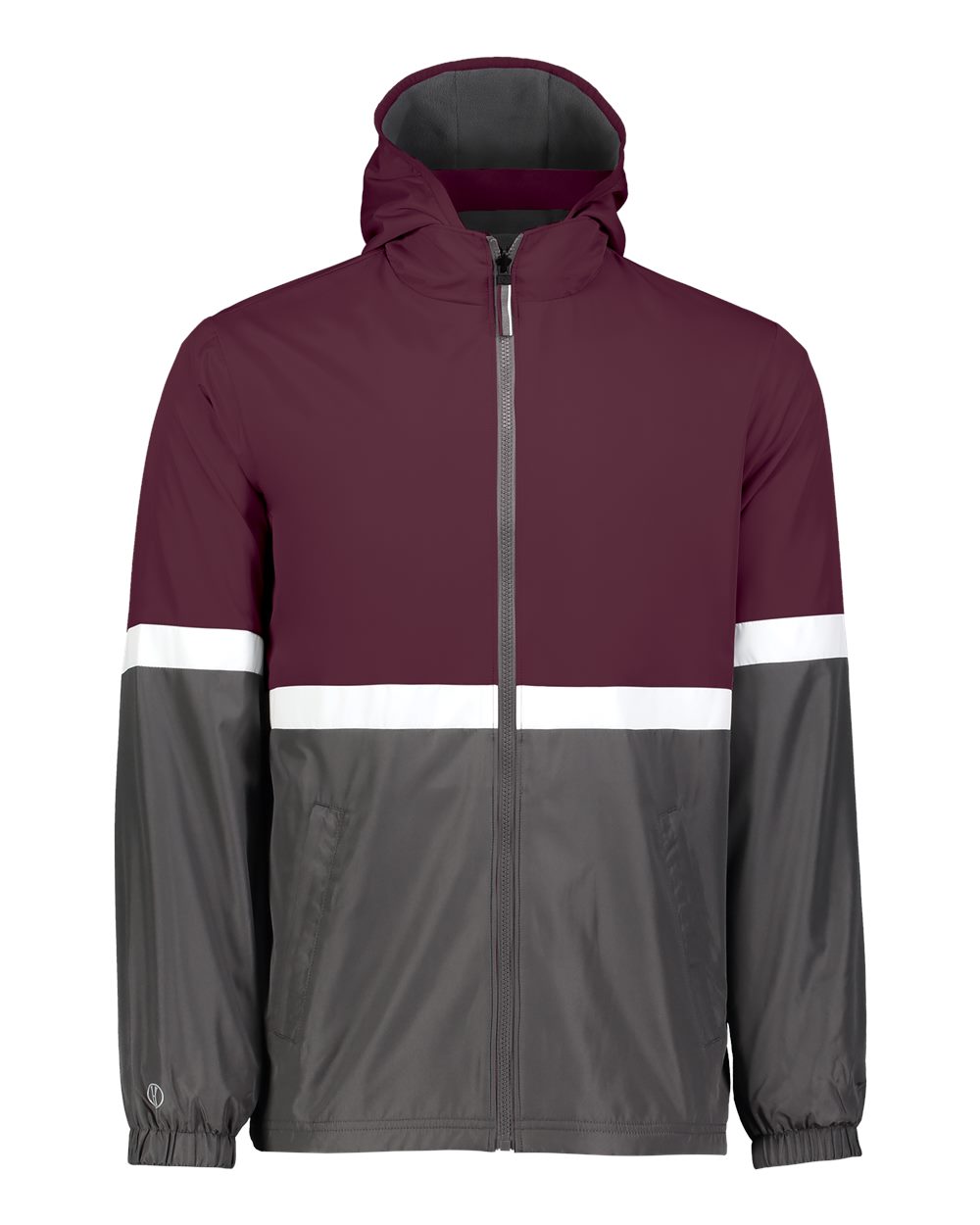 Holloway Men's Turnabout Reversible Hooded Jacket. 229587 - Maroon/ Carbon