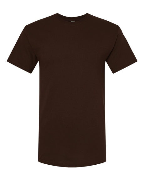 M&O Men's Gold Soft Touch T-Shirt. 4800 - Chocolate