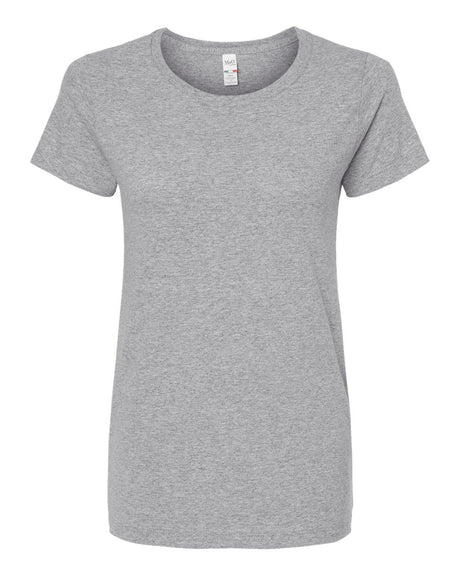 M&O Women's Gold Soft Touch T-Shirt. 4810 - Athletic Grey
