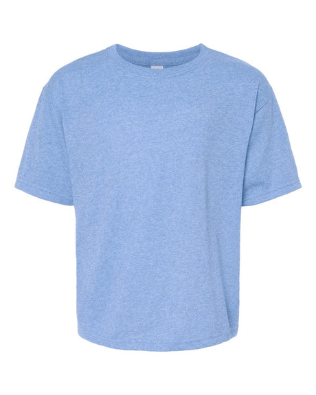 M&O Youth Gold Soft Touch T-Shirt. 4850 - Light Blue Heather
