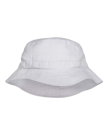 Adams Headwear Vacationer Bucket Hat. VA101 - White