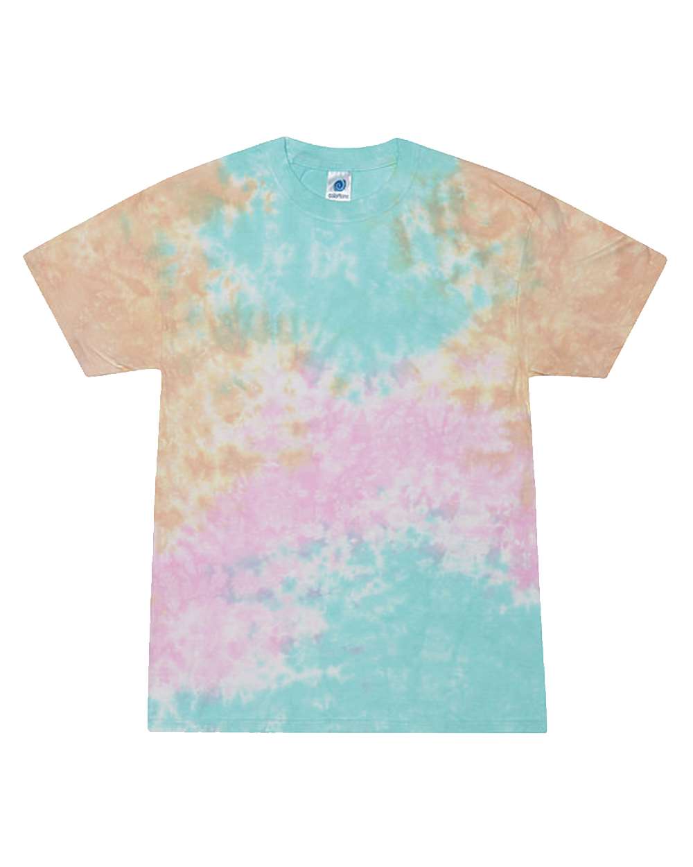 Colortone Unisex Multi-Color Tie-Dyed T-Shirt. 1000 - Snow Cone