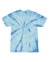 Colortone Unisex Multi-Color Tie-Dyed T-Shirt. 1000 - Spider Baby Blue