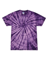 Colortone Unisex Multi-Color Tie-Dyed T-Shirt. 1000 - Spider Purple