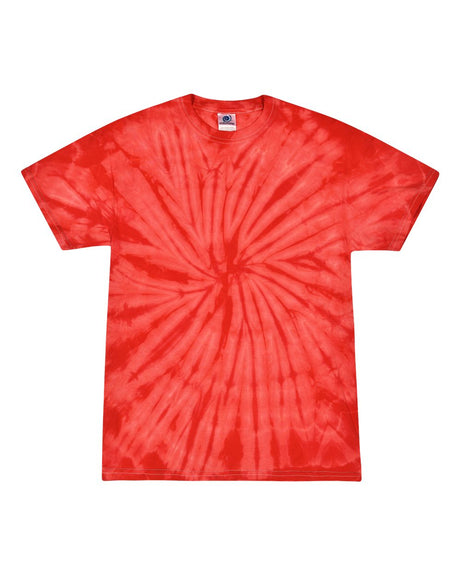 Colortone Unisex Multi-Color Tie-Dyed T-Shirt. 1000 - Spider Red