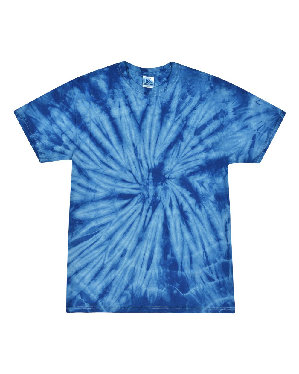Colortone Unisex Multi-Color Tie-Dyed T-Shirt. 1000 - Spider Royal